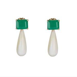 NEW BOUNKIT women's astraea earrings in light green